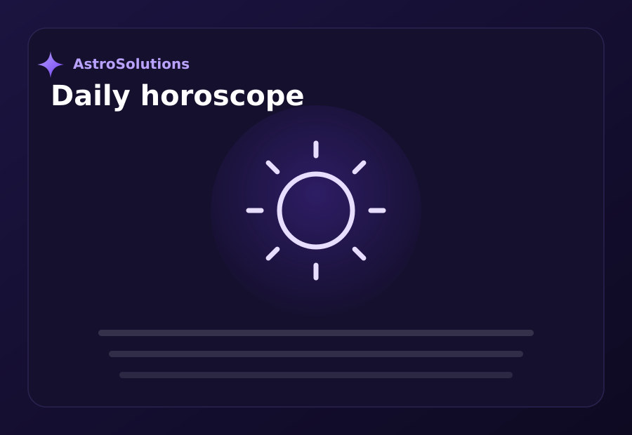 Daily & weekly horoscopes widget preview