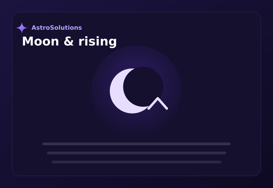 Moon & rising sign widget preview