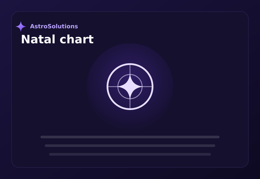 Natal chart widget preview