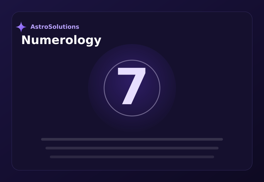 Numerology widget preview