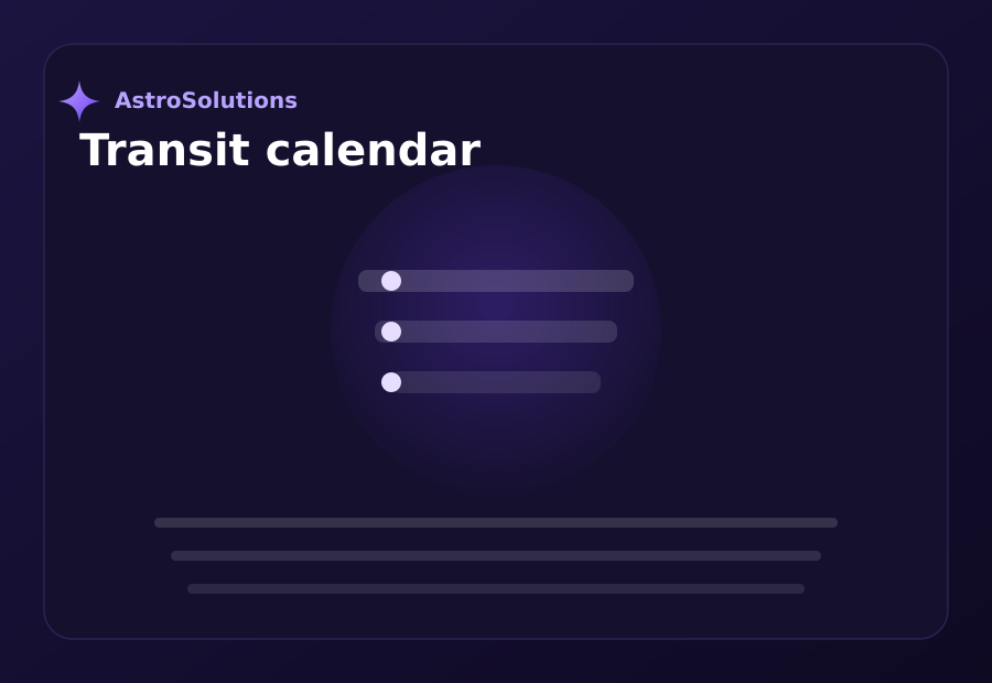 Transit calendar widget preview